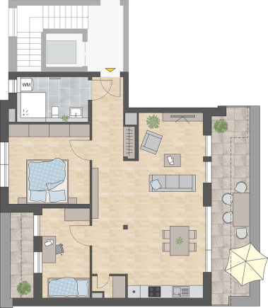 Grundriss 3-Zimmer Eigentumswohnung